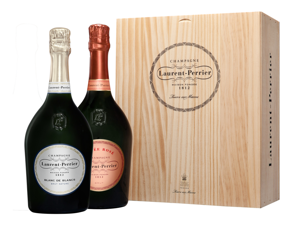 Laurent - Perrier Blanc de Blancs & Rosé Brut Estuche Madera 2 botellas